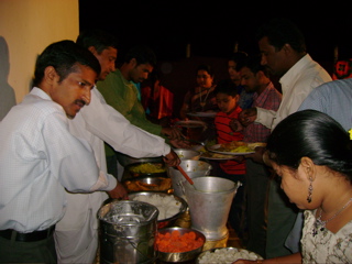 Dinner being served