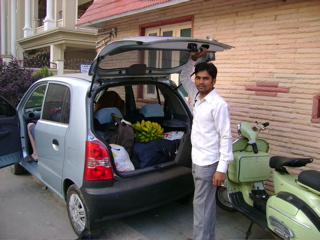 Loading the car for another trip!