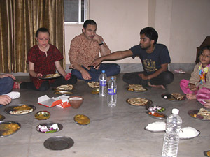 Dinner on the floor