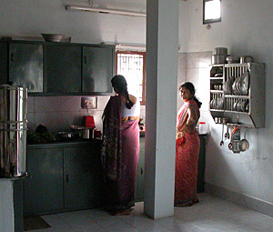 Ladies in the Kitchen preparing Breakfast
