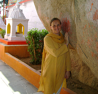 Lene at the Hanuman Temple