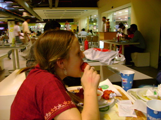 Freya enjoying some Chicken