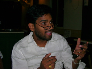 Sandeep borrowing his friends glasses to imitate his acting teacher Dikshid