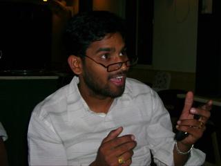 Sandeep borrowing his friends glasses to imitate his acting teacher Dikshid